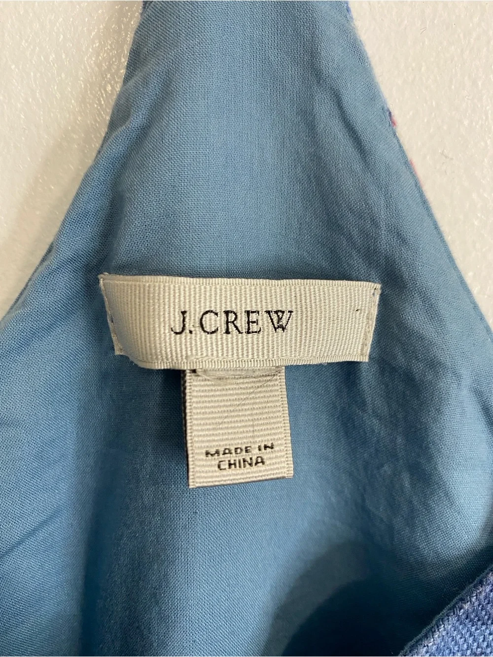 J.Crew Linen Cotton Tropical Preppy Racerback Dress Blue Resort Coastal Size 6